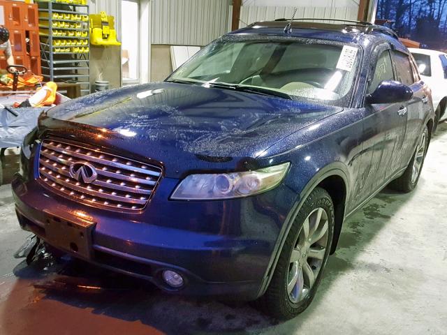 JNRAS08W95X202499 - 2005 INFINITI FX35 BLUE photo 2