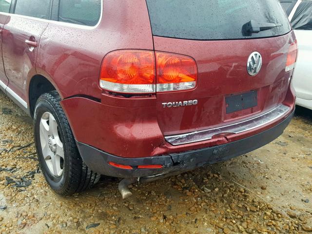 WVGZG77L95D074881 - 2005 VOLKSWAGEN TOUAREG 3. RED photo 9