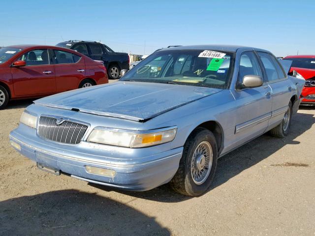 2MELM75W7VX661362 - 1997 MERCURY GRAND MARQ BLUE photo 2