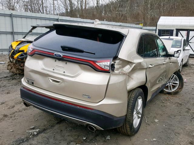 2FMPK4J97HBB87692 - 2017 FORD EDGE SEL GOLD photo 4