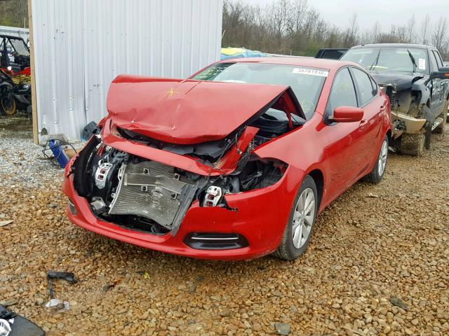 1C3CDFBB2ED823620 - 2014 DODGE DART SXT RED photo 2