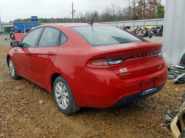 1C3CDFBB2ED823620 - 2014 DODGE DART SXT RED photo 3