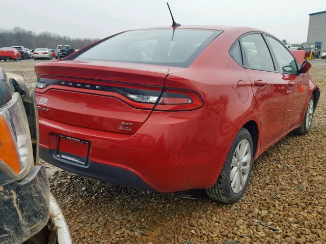 1C3CDFBB2ED823620 - 2014 DODGE DART SXT RED photo 4