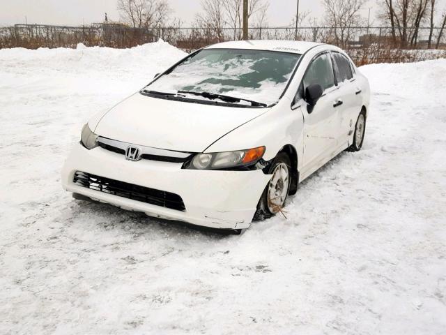 2HGFA16458H100630 - 2008 HONDA CIVIC DX-G WHITE photo 2