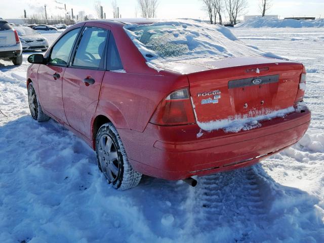 1FAFP34N37W354461 - 2007 FORD FOCUS ZX4 RED photo 3