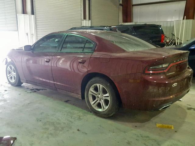 2C3CDXBG0JH114263 - 2018 DODGE CHARGER SX BURGUNDY photo 3