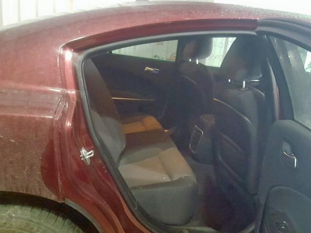 2C3CDXBG0JH114263 - 2018 DODGE CHARGER SX BURGUNDY photo 6