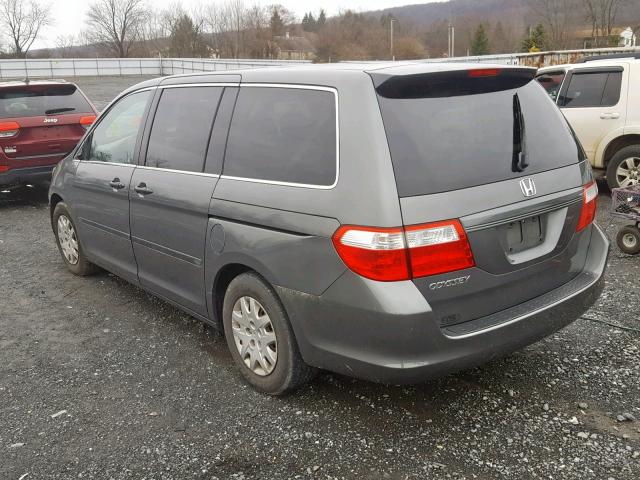 5FNRL382X7B001660 - 2007 HONDA ODYSSEY LX GRAY photo 3