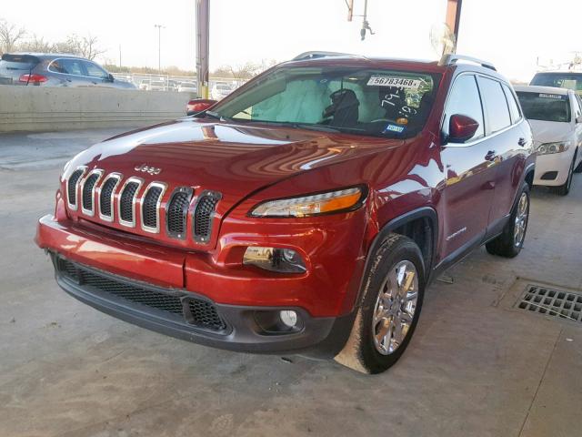 1C4PJLCB6GW135257 - 2016 JEEP CHEROKEE L RED photo 2