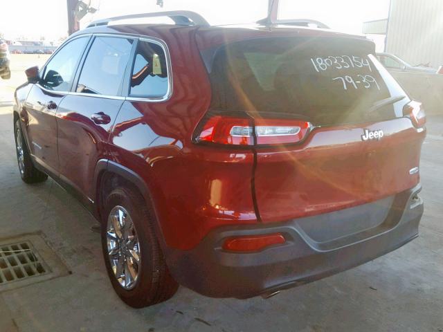 1C4PJLCB6GW135257 - 2016 JEEP CHEROKEE L RED photo 3