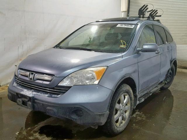 JHLRE48729C023375 - 2009 HONDA CR-V EXL BLUE photo 2