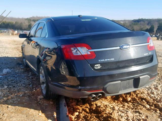 1FAHP2HW8AG121330 - 2010 FORD TAURUS SEL BLACK photo 3