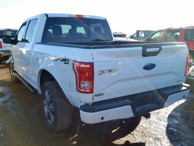 1FTEW1EF8GFB79905 - 2016 FORD F150 SUPER WHITE photo 3