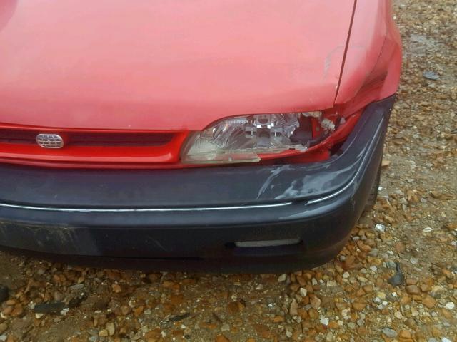 1Y1SK5461MZ077911 - 1991 GEO PRIZM BASE 红色 照片 9