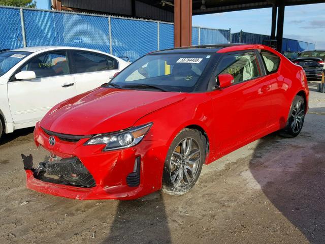 JTKJF5C72FJ009383 - 2015 TOYOTA SCION TC Qırmızı foto 2