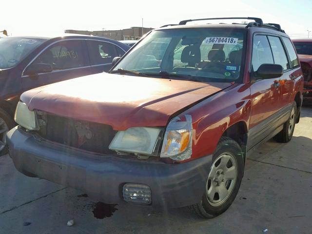 JF1SF63501H768359 - 2001 SUBARU FORESTER L BURGUNDY photo 2