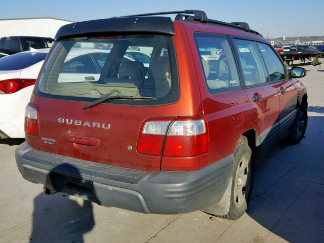 JF1SF63501H768359 - 2001 SUBARU FORESTER L BURGUNDY photo 4