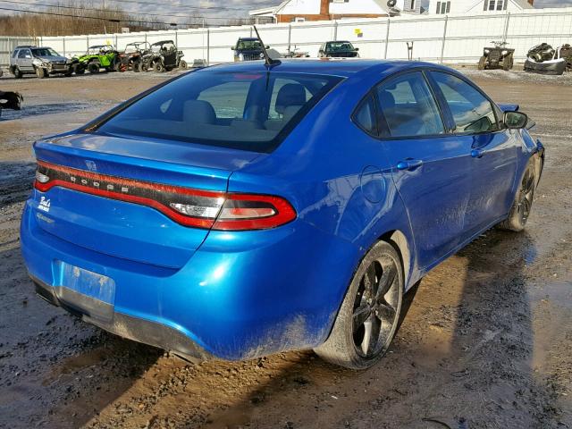 1C3CDFBB3FD434342 - 2015 DODGE DART SXT BLUE photo 4