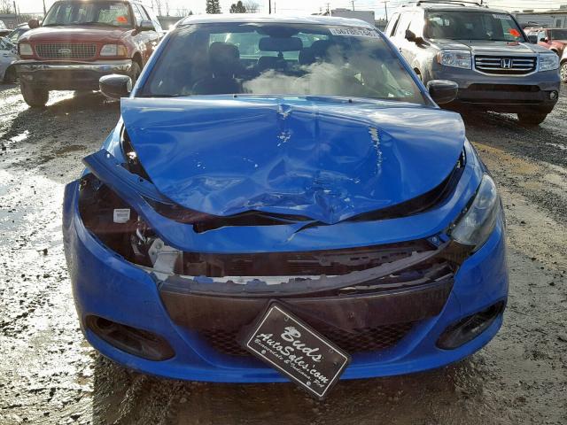 1C3CDFBB3FD434342 - 2015 DODGE DART SXT BLUE photo 9