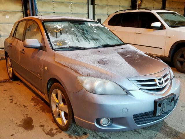 JM1BK143541208744 - 2004 MAZDA 3 HATCHBAC GRAY photo 1