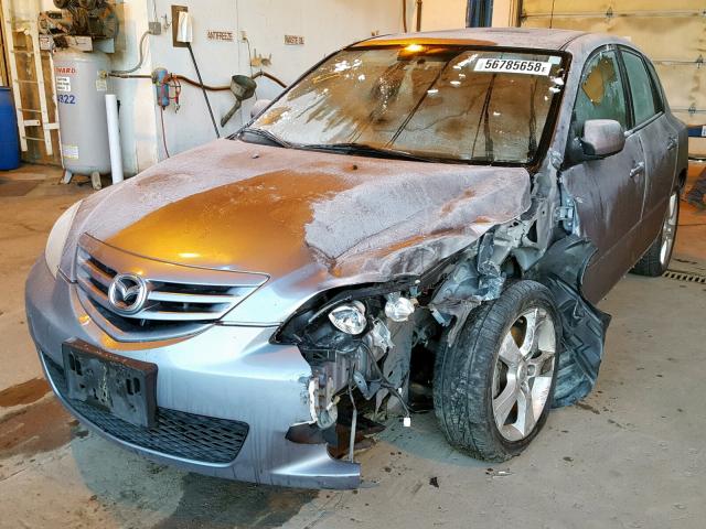 JM1BK143541208744 - 2004 MAZDA 3 HATCHBAC GRAY photo 2