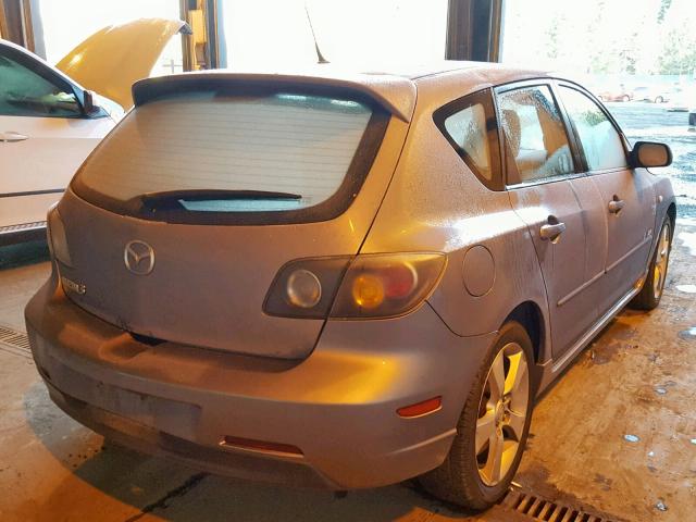 JM1BK143541208744 - 2004 MAZDA 3 HATCHBAC GRAY photo 4