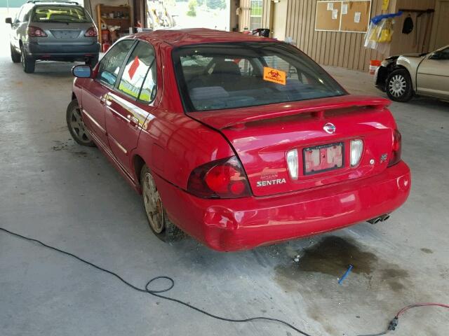 3N1AB51D95L513080 - 2005 NISSAN SENTRA SE- RED photo 3