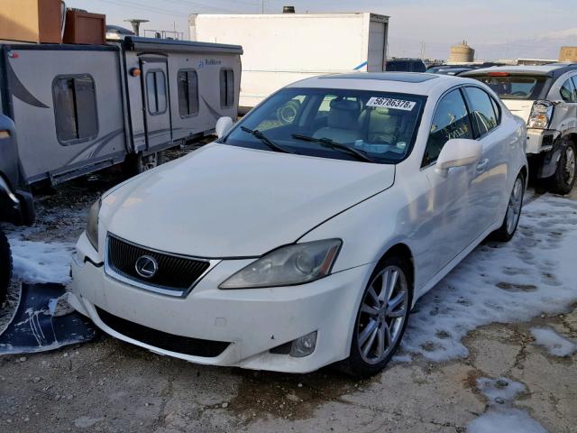 JTHBK262565022769 - 2006 LEXUS IS 250 WHITE photo 2