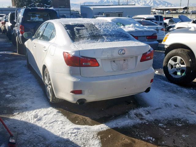 JTHBK262565022769 - 2006 LEXUS IS 250 WHITE photo 3