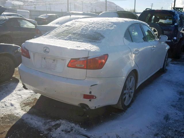 JTHBK262565022769 - 2006 LEXUS IS 250 WHITE photo 4