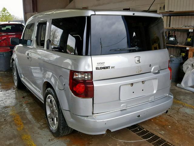 5J6YH18947L001921 - 2007 HONDA ELEMENT SC SILVER photo 3