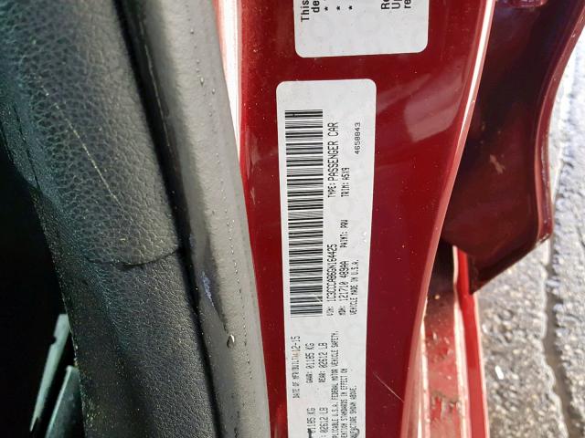 1C3CCCAB6GN164425 - 2016 CHRYSLER 200 LIMITE RED photo 10