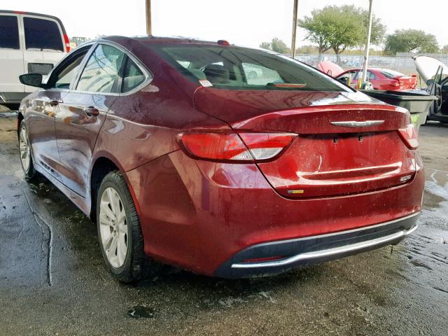 1C3CCCAB6GN164425 - 2016 CHRYSLER 200 LIMITE RED photo 3