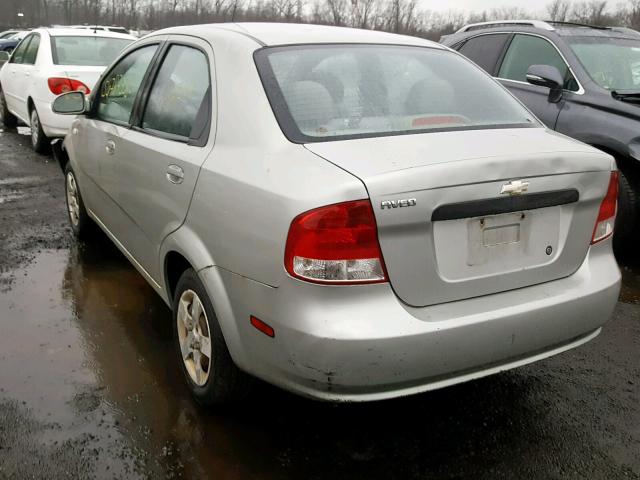 KL1TD52615B412138 - 2005 CHEVROLET AVEO BASE Gümüş foto 3