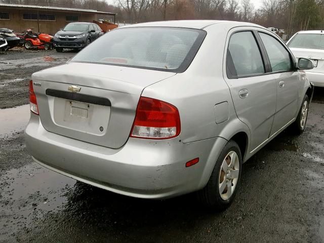 KL1TD52615B412138 - 2005 CHEVROLET AVEO BASE Gümüş foto 4