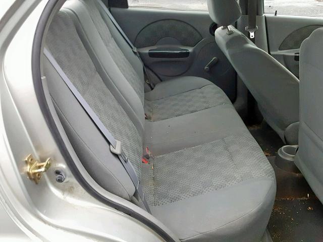 KL1TD52615B412138 - 2005 CHEVROLET AVEO BASE Gümüş foto 6