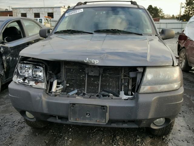 1J4GW48S84C378625 - 2004 JEEP GRAND CHER GRAY photo 9