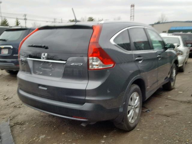 2HKRM4H77EH676119 - 2014 HONDA CR-V EXL GRAY photo 4