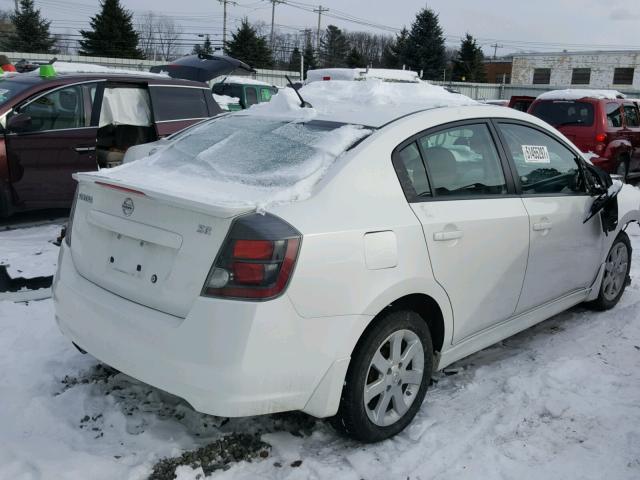 3N1AB6AP0CL611895 - 2012 NISSAN SENTRA 2.0 WHITE photo 4