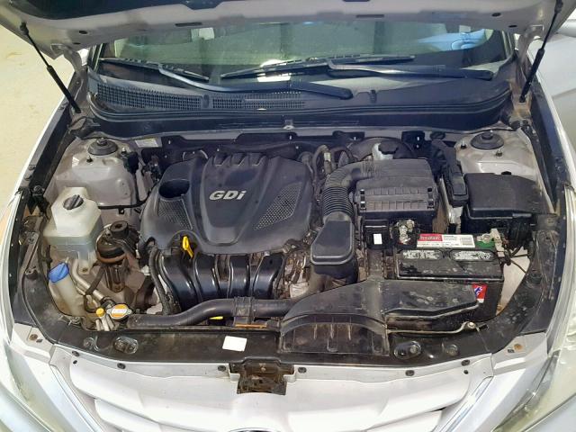 5NPEB4AC9BH077732 - 2011 HYUNDAI SONATA GLS SILVER photo 7