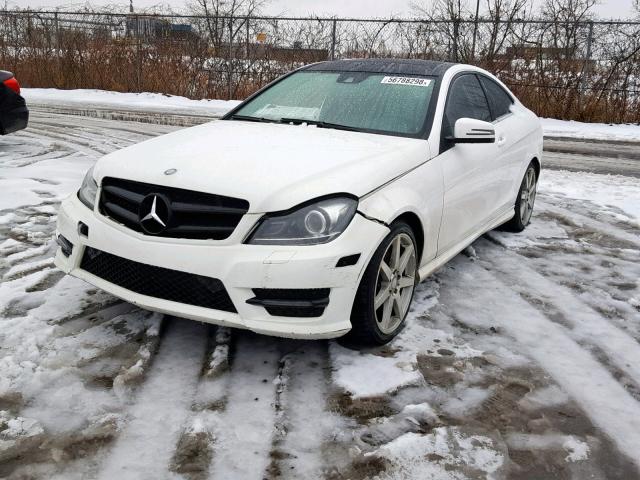 WDDGJ8JB0DG083345 - 2013 MERCEDES-BENZ C 350 4MAT WHITE photo 2