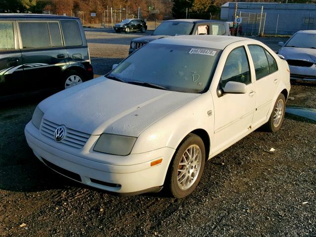 3VWSD69M51M102797 - 2001 VOLKSWAGEN JETTA GLS WHITE photo 2