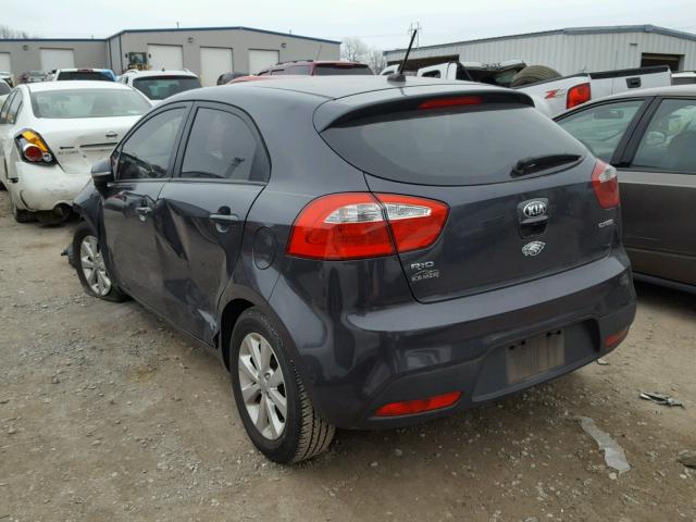 KNADN5A34D6207418 - 2013 KIA RIO EX CHARCOAL photo 3