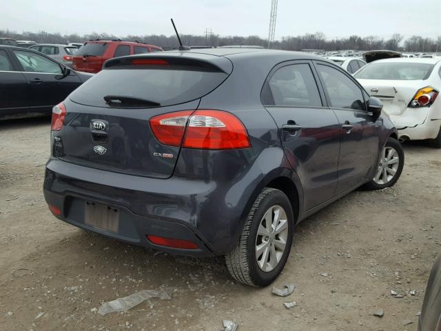 KNADN5A34D6207418 - 2013 KIA RIO EX CHARCOAL photo 4