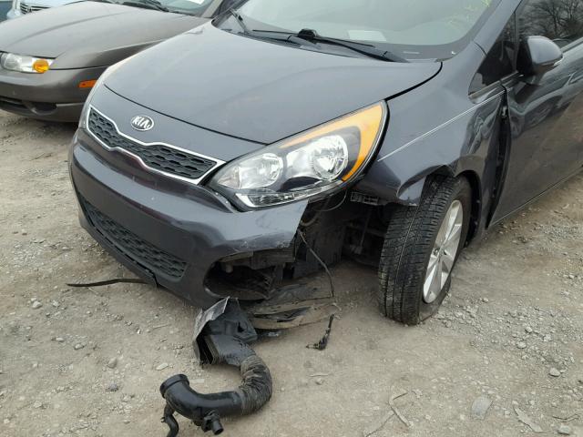 KNADN5A34D6207418 - 2013 KIA RIO EX CHARCOAL photo 9