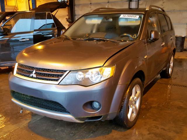 JA4MT41X57U009480 - 2007 MITSUBISHI OUTLANDER GRAY photo 2