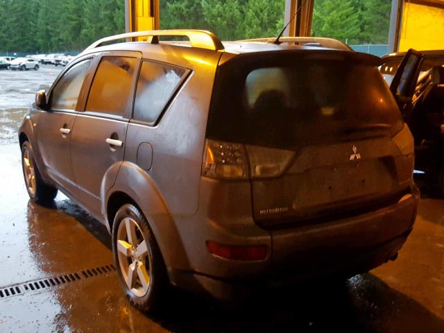 JA4MT41X57U009480 - 2007 MITSUBISHI OUTLANDER GRAY photo 3