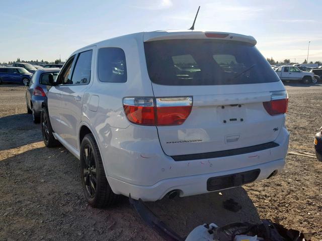 1C4SDHCT0DC698017 - 2013 DODGE DURANGO R/ WHITE photo 3