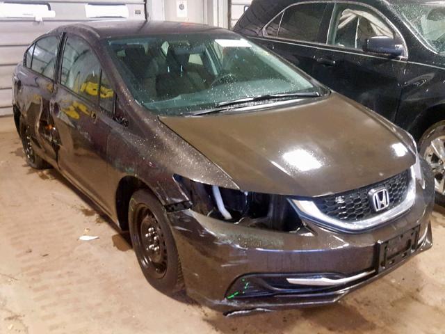 19XFB2F54DE075008 - 2013 HONDA CIVIC LX BROWN photo 1