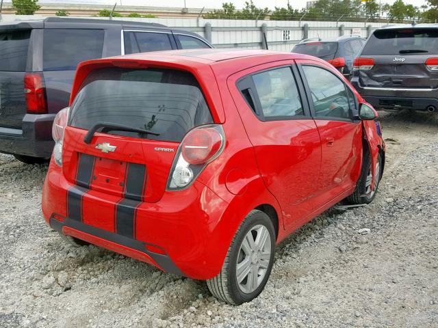 KL8CB6S93DC543037 - 2013 CHEVROLET SPARK LS RED photo 4